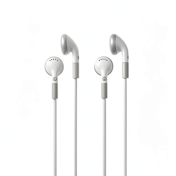 HamiltonBuhl Earbuds White In Line Microphone Control-0