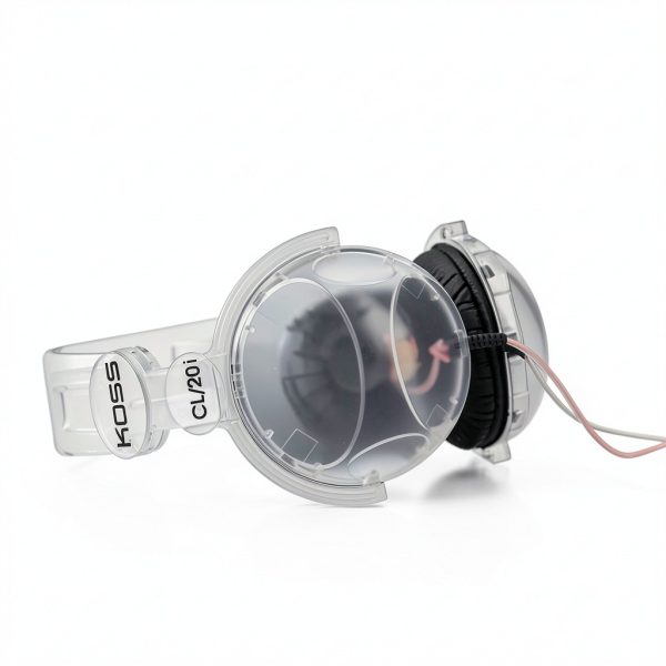 Koss CL20i Wired On Ear Headphones Clear Retro Mic Remote-2