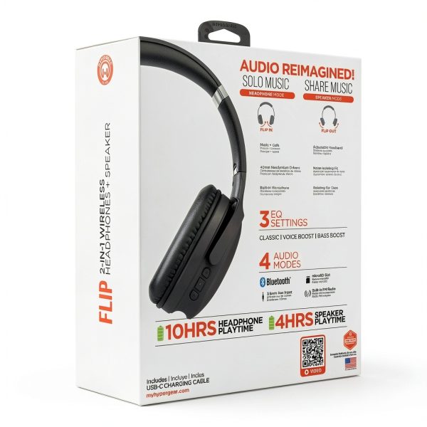 HyperGear Flip 2 in 1 Bluetooth Headphones Speaker Mode-5