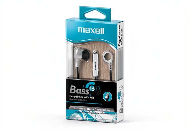 Maxell Bass Earbuds with Mic Enhanced Sound Inline Control-7
