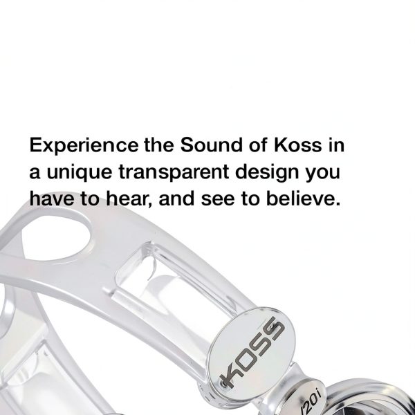 Koss CL20i Wired On Ear Headphones Clear Retro Mic Remote-5