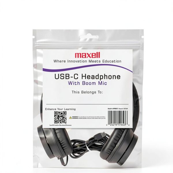Maxell Wired Headphones USB C DAC Boom Mic Gaming-6