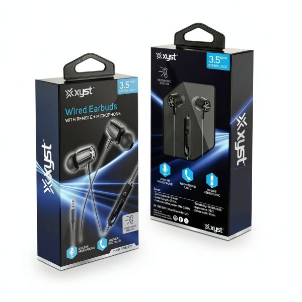 Xyst 3.5mm Earbuds with Microphone Ergonomic Design-7