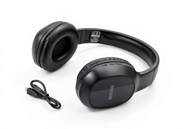 Maxell Bass 13 Wireless Headphones Mic Black 199793-7