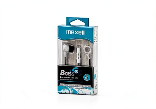 Maxell Bass Earbuds with Mic Enhanced Sound Inline Control-4