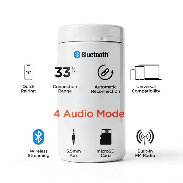 HyperGear Flip 2 in 1 Bluetooth Headphones Speaker White-5