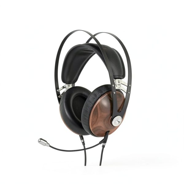 Meze 99 Classics Headphones Boom Mic Walnut Gold Silver-0