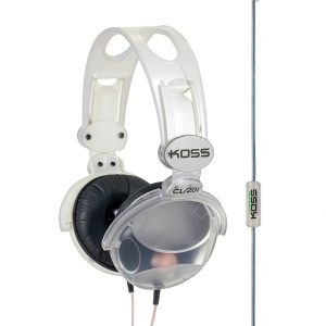 Koss CL20i Wired On Ear Headphones Clear Retro Mic Remote-0