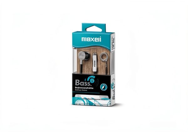 Maxell Bass Earbuds with Mic Enhanced Sound Inline Control-5