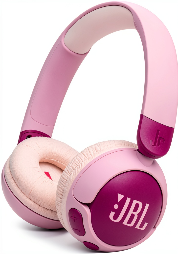 JBL Junior 320BT headphones in purple on a child's head