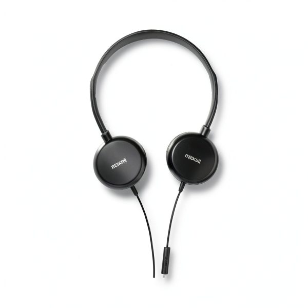 Maxell HP200 Headphone with Microphone Swivel Earpiece-0