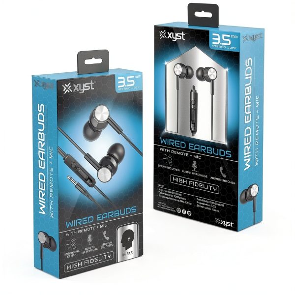 Xyst 3.5mm Earbuds with Microphone Ergonomic Design-8