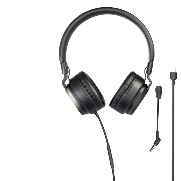 Maxell Wired Headphones USB C DAC Boom Mic Gaming-5