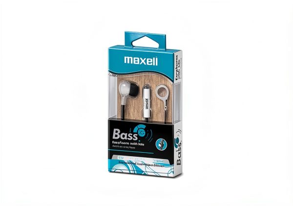 Maxell Bass Earbuds with Mic Enhanced Sound Inline Control-3