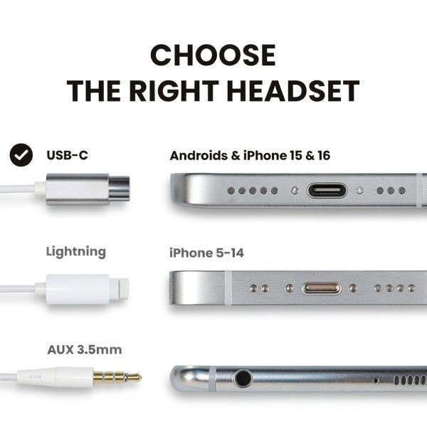 Avantree C171 USB C Wired Earbuds Microphone Volume Controls-2