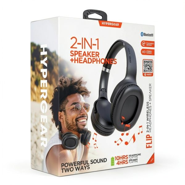 HyperGear Flip 2 in 1 Bluetooth Headphones Speaker Mode-6