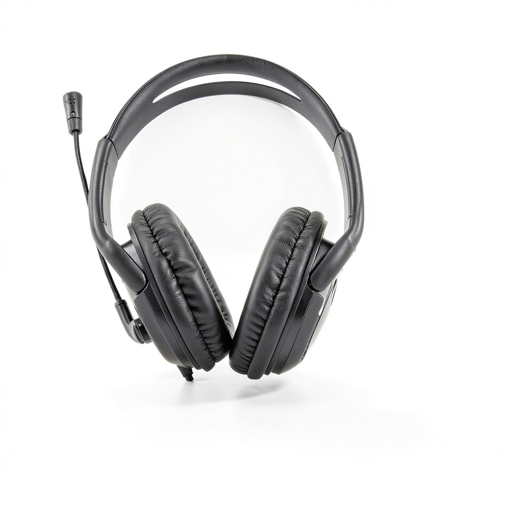 Techprotectus USB-C headset showing adjustable headband and earpads