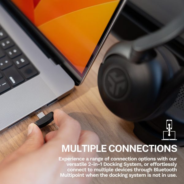 JLab Epic Work ANC Wireless Headset Graphite Noise Control-5