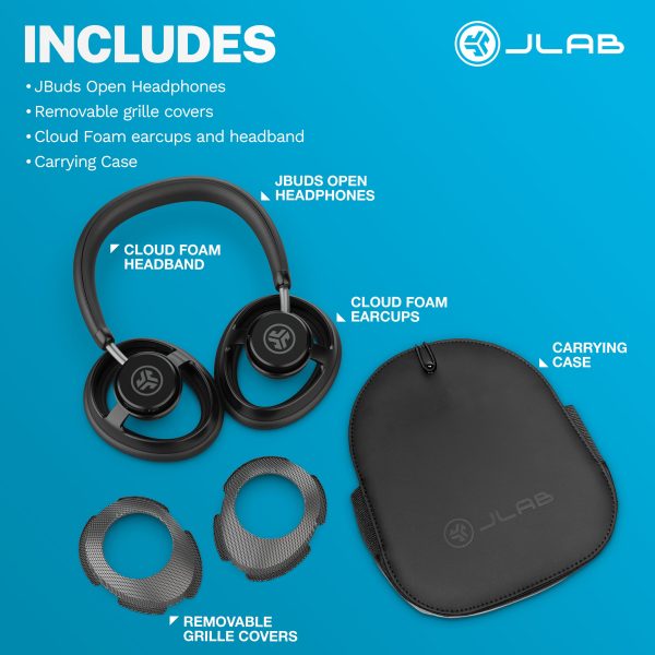 JLab JBuds Open Wireless Over-Ear Headphones Black with Dual Coaxial-10