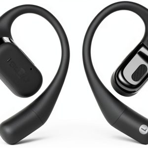 Shokz OpenFit Open-Ear Wireless Earbuds-Beige/Black, 28h Battery, IP54-0