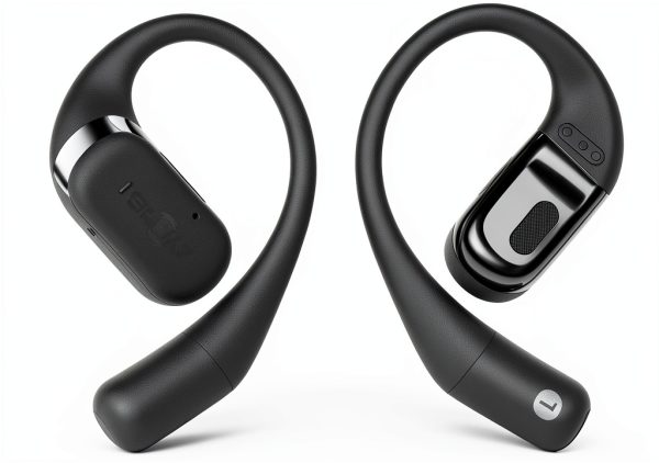 Shokz OpenFit Open-Ear Wireless Earbuds-Beige/Black, 28h Battery, IP54-0