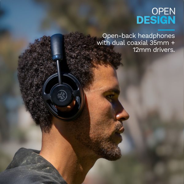 JLab JBuds Open Wireless Over-Ear Headphones Black with Dual Coaxial-2