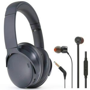 Bose QuietComfort Over Ear ANC Headphones and JBL T110 In Ear Bundle-0