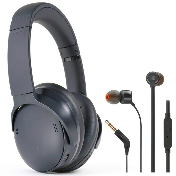 Bose QuietComfort Over Ear ANC Headphones and JBL T110 In Ear Bundle-0