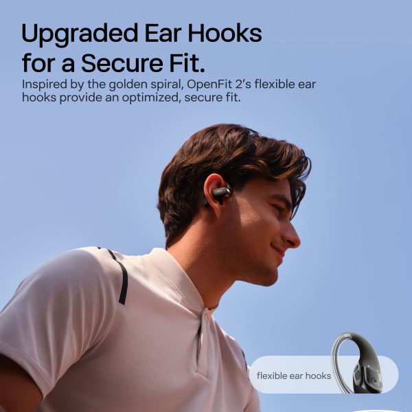 Shokz OpenFit 2 Open Ear Wireless Earbuds DualBoost Lightweight Black-6
