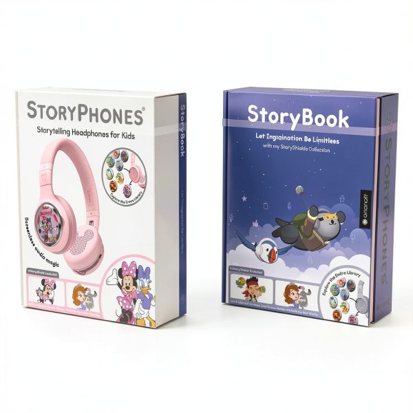 ONANOFF StoryPhones Kids Headphones Pink 20Hour Play Disney StoryDisk-3