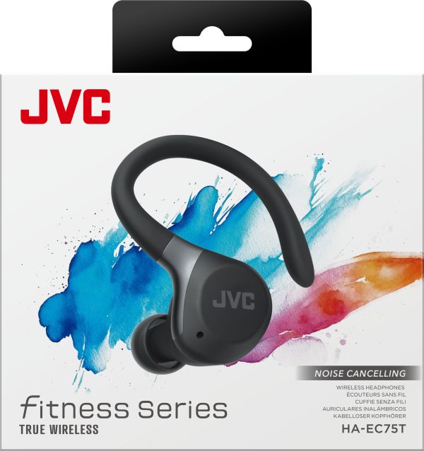 JVC Fitness True Wireless In Ear Bluetooth Headphones HAEC75TB Black-2