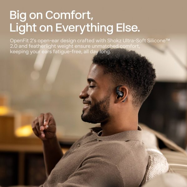 Shokz OpenFit 2 Open Ear Wireless Earbuds DualBoost Lightweight Black-5