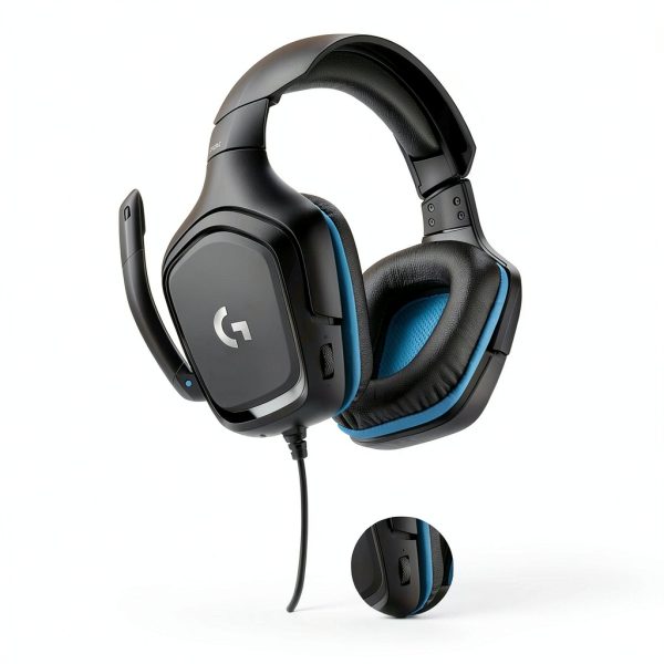 Logitech G432 Gaming Headset Black/Blue with 50 mm Drivers and DTS 2.0-5