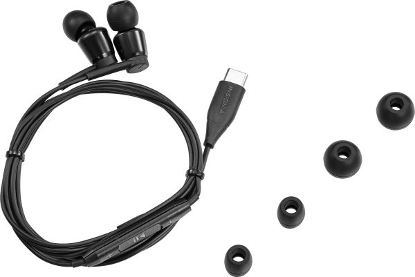 Insignia USB‑C Wired Earbud Headphone Black IPX4 10mm Driver-1