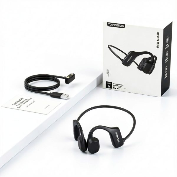 TOPVISION Air Conduction Headphones Bluetooth Sports Earbuds with Mic-7