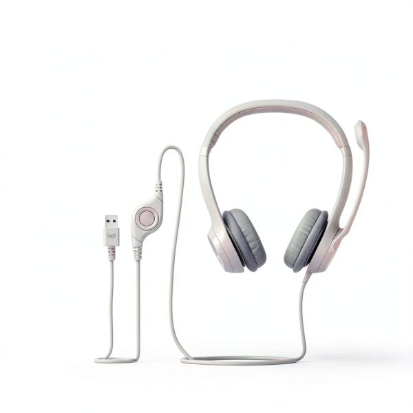 Logitech H390 Wired USB-A On-Ear Headphones Noise-Canceling Mic Rose-5