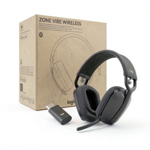 Logitech Zone Vibe Bluetooth Headphones Noise Canceling Mic Graphite-0